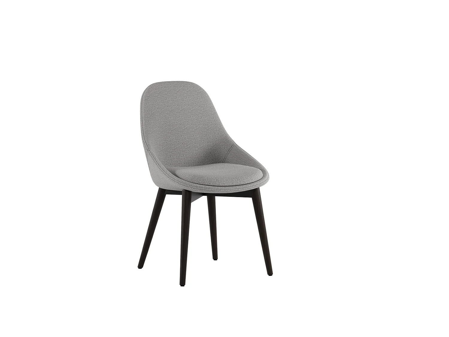 Astrid - Sedia in tessuto grigio 4 pz