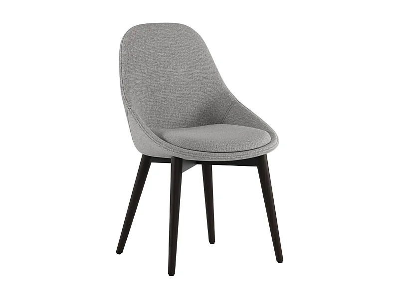 Astrid Chaise en tissu gris 4 pcs