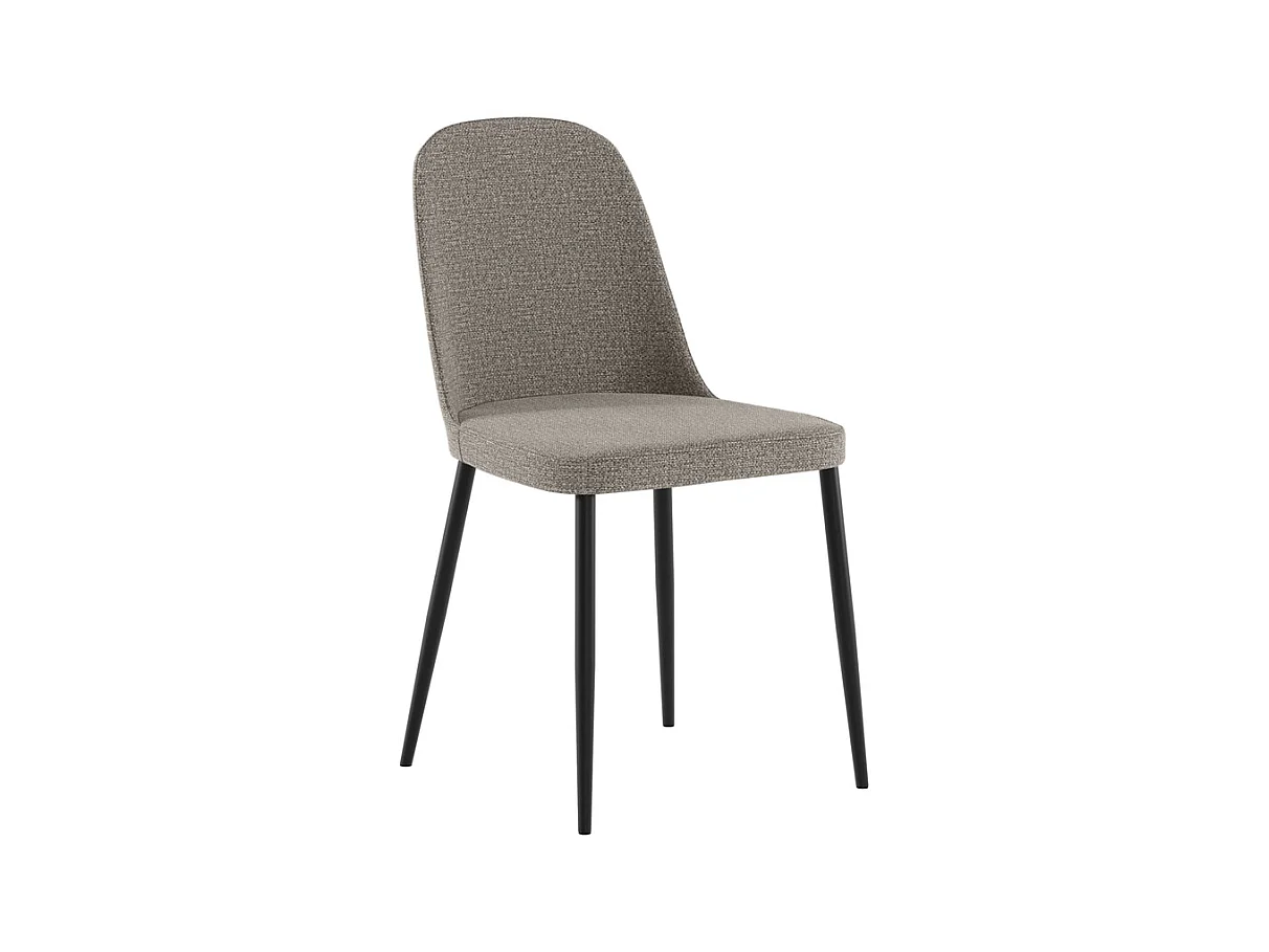 Tamara Chaise en tissu gris foncé 4 pcs
