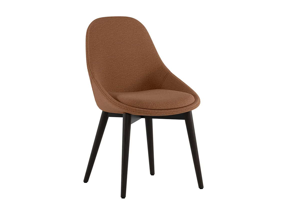 Astrid Chaise en tissu rouille 4 pc