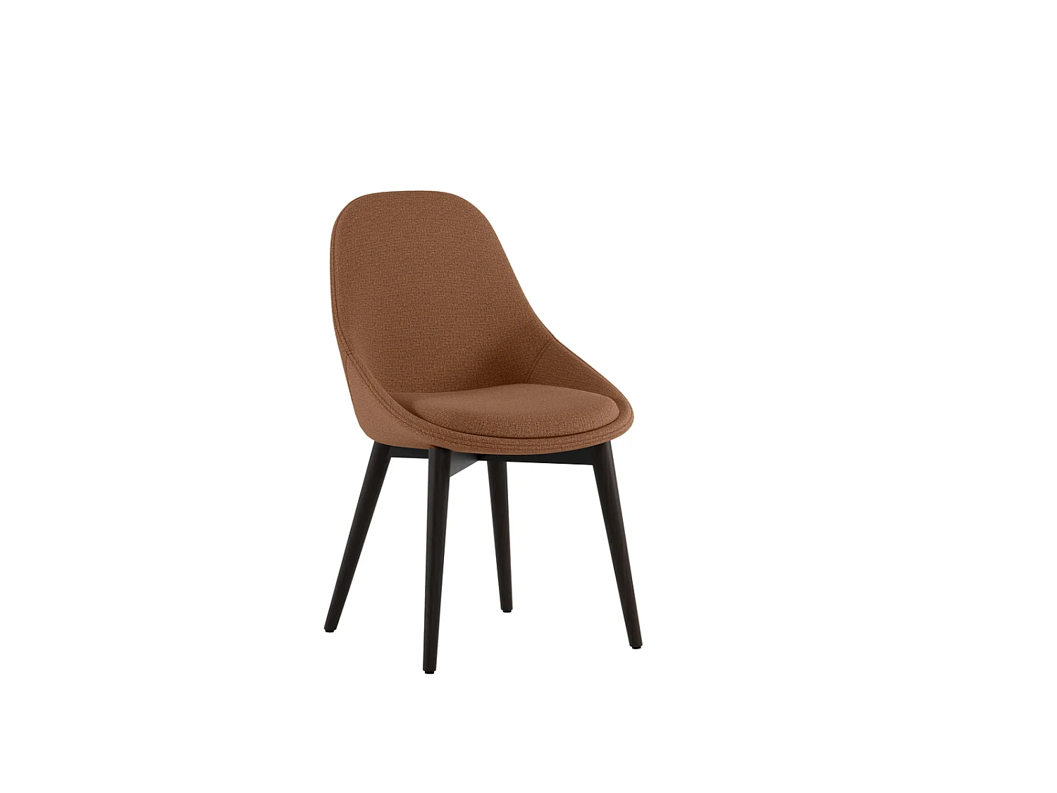 Astrid - Sedia in tessuto ruggine 4 pz