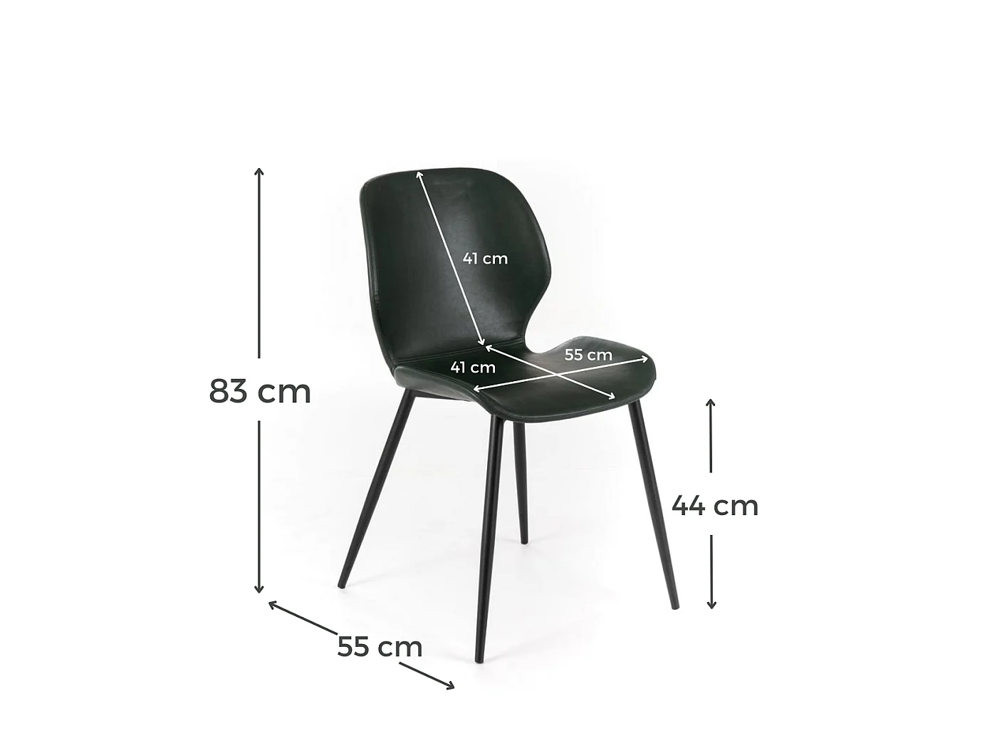 Diana Chaise bleue soft touch 4 pcs