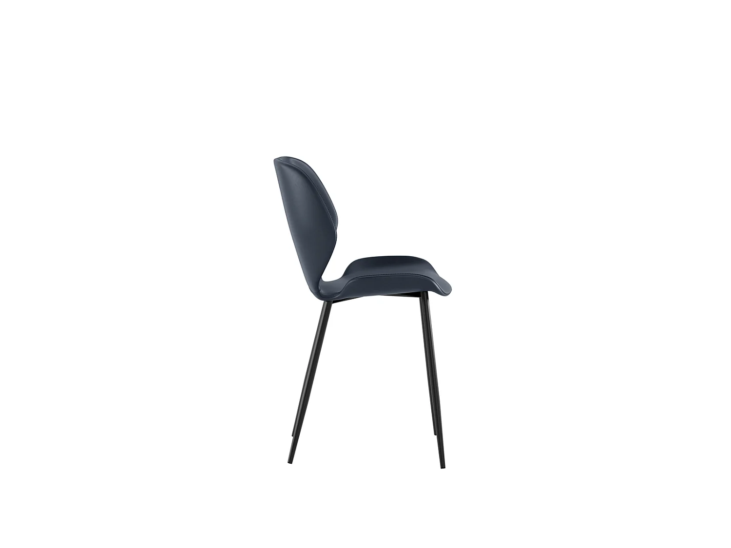 Diana Chaise noire soft touch 4 pcs