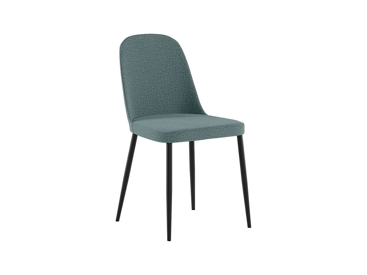 Tamara Chaise en tissu bleu 4 pcs