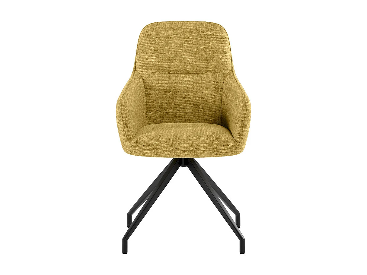 Gaia - Gele stoffen stoel 2 st