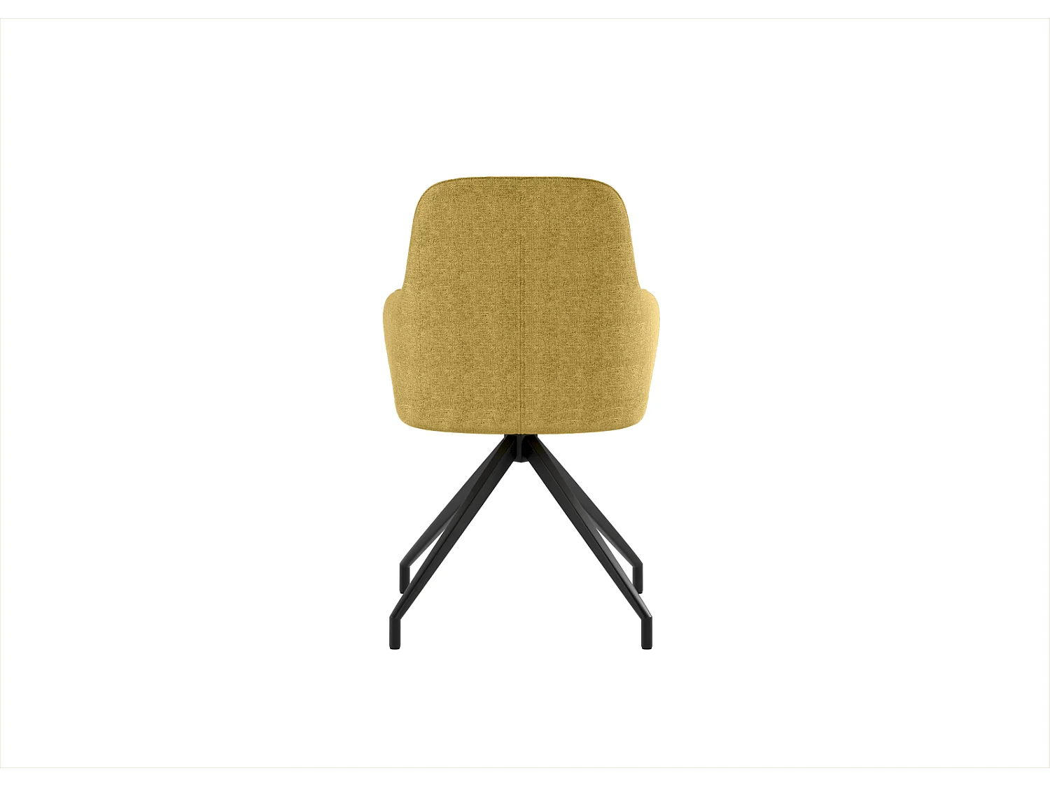 Gaia Chaise en tissu jaune 2 pcs