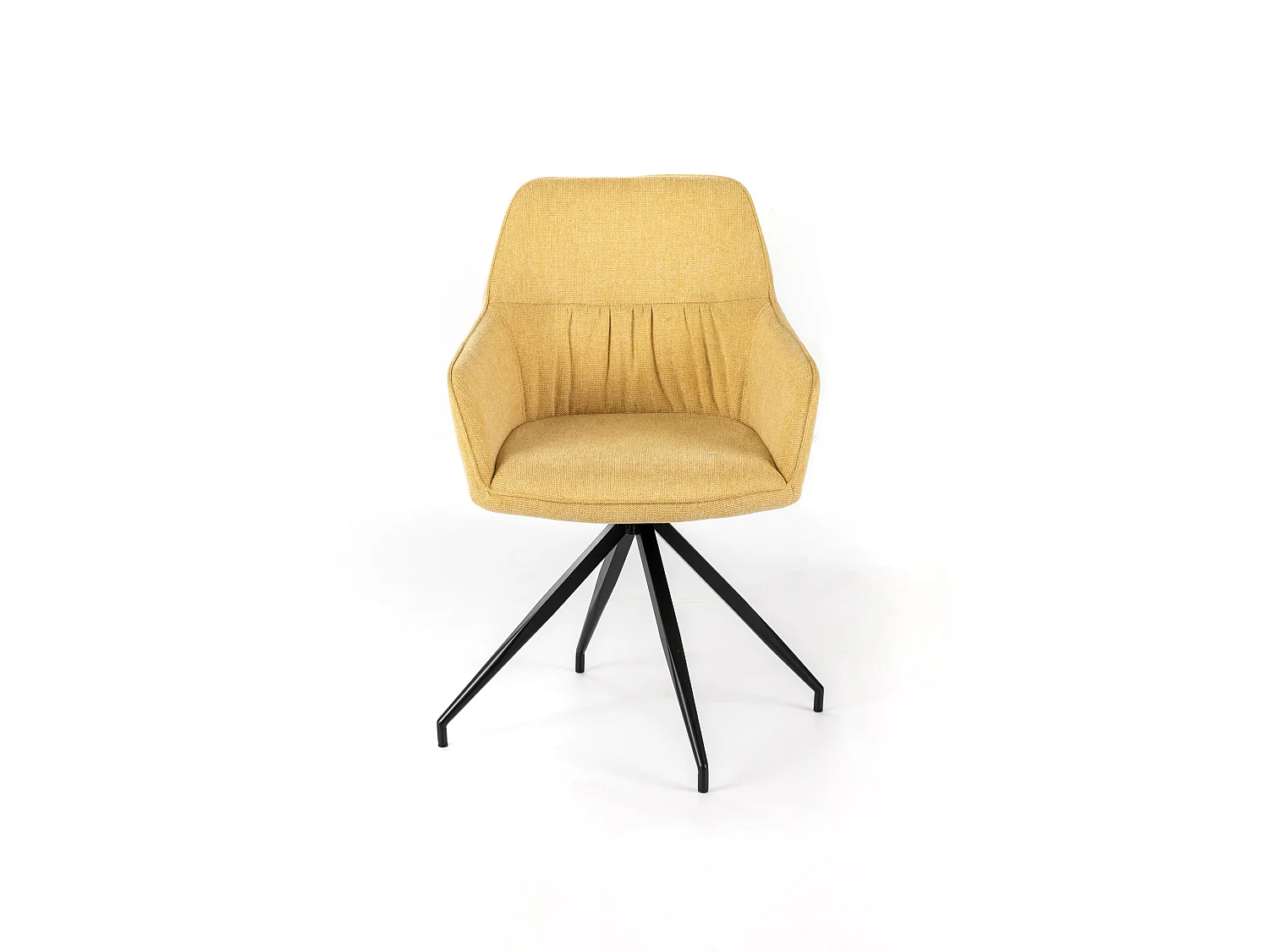 Gaia Chaise en tissu jaune 2 pcs