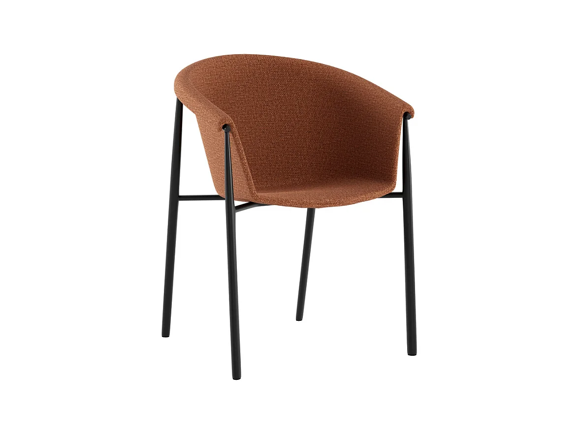 Nari Chaise en tissu rouge 2 pcs