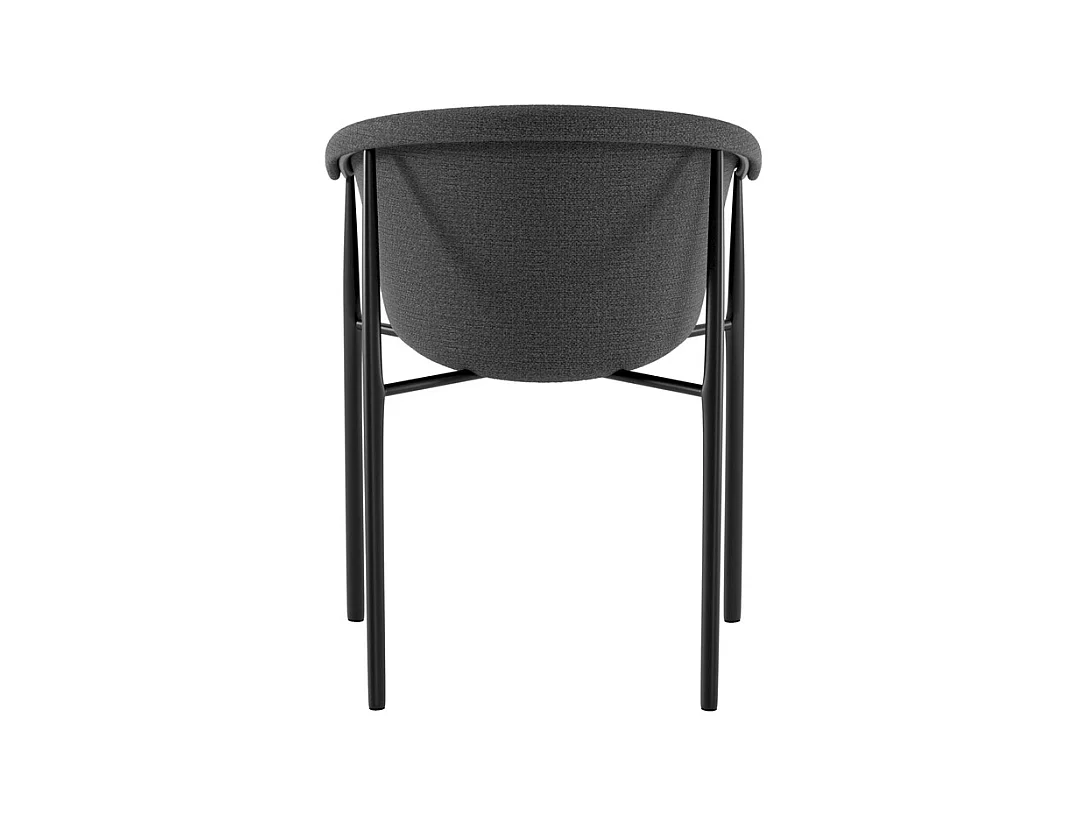 Nari - Stoel in donkergrijze stof 2 st