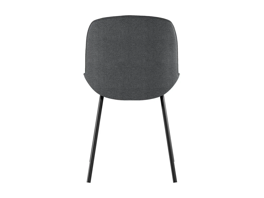 Eva Chaise en tissu gris foncé 4 pcs