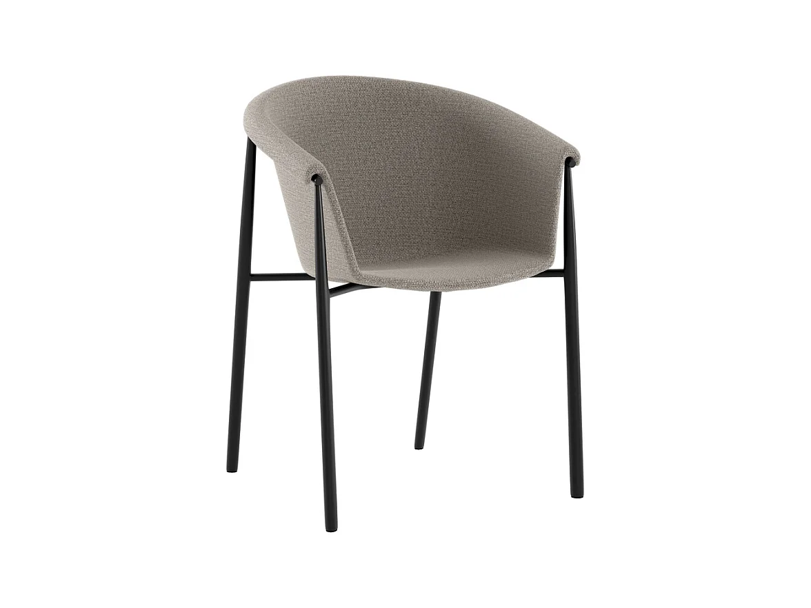 Nari Chaise en tissu gris foncé 2 pcs