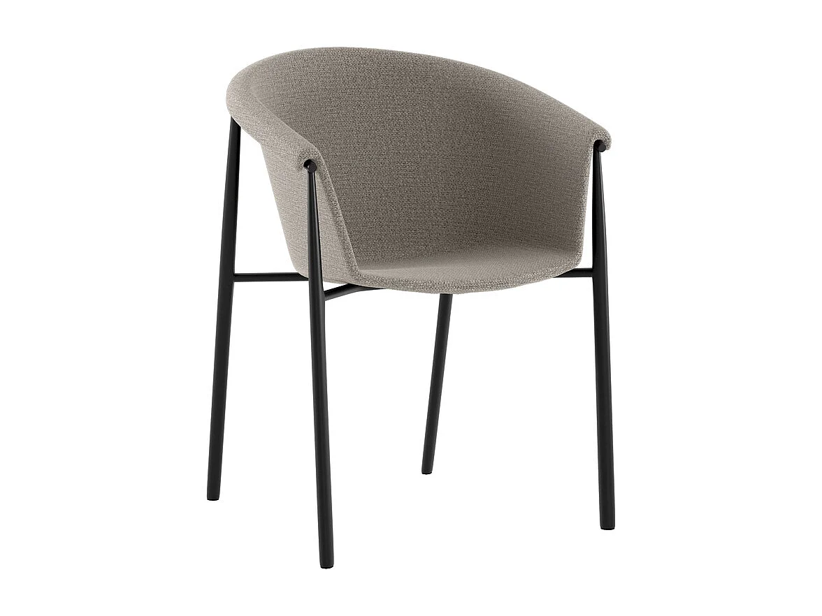 Nari Chaise en tissu gris foncé 2 pcs