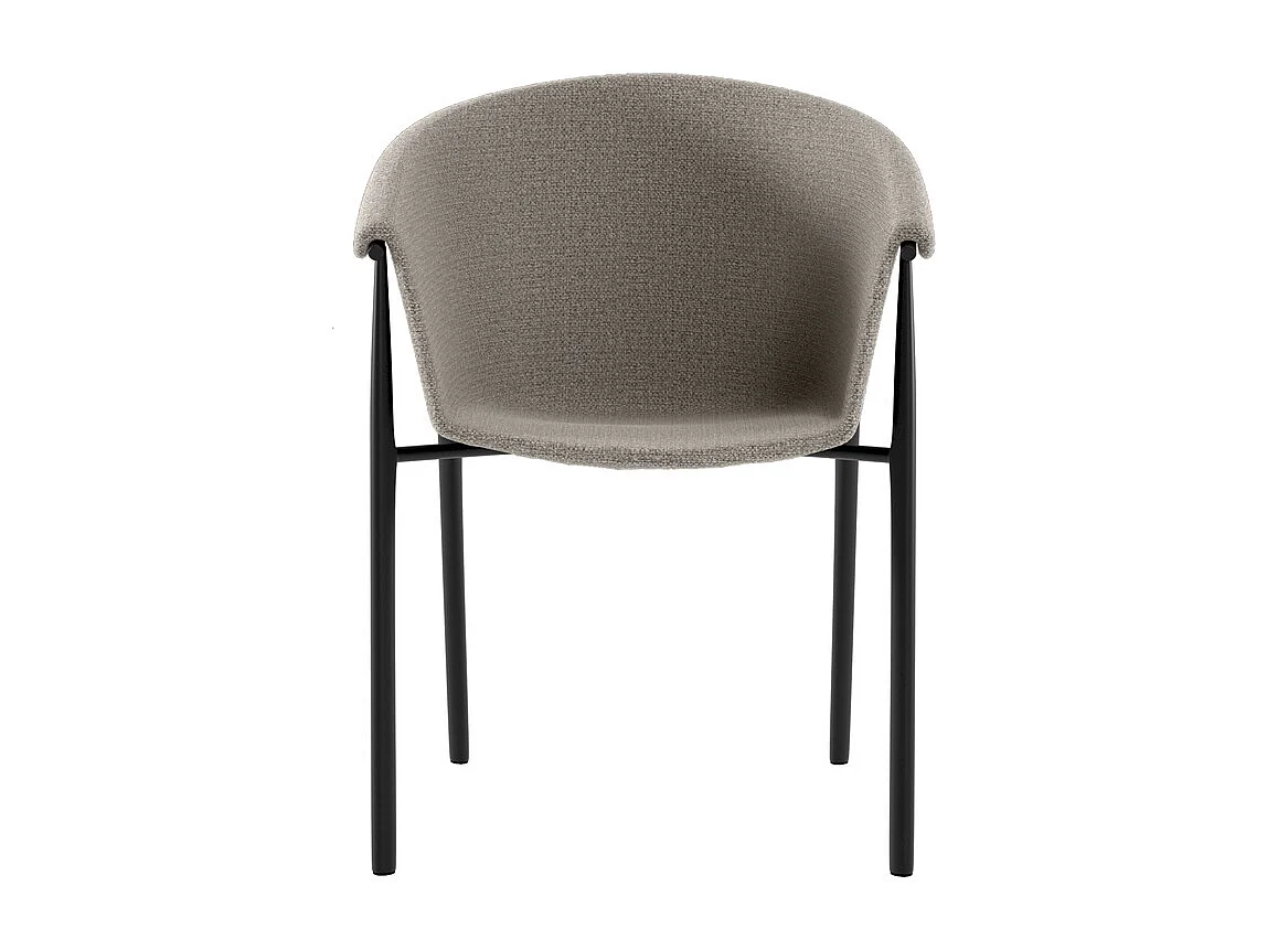 Nari Chaise en tissu gris foncé 2 pcs