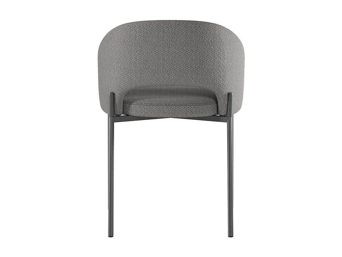 Greta - Krzesło materiałowe szare 2 szt.