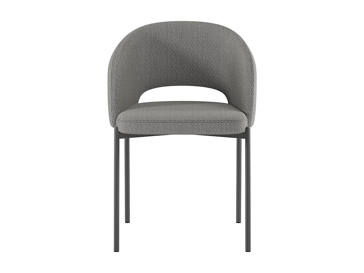 Greta Chaise en tissu gris 2 pcs