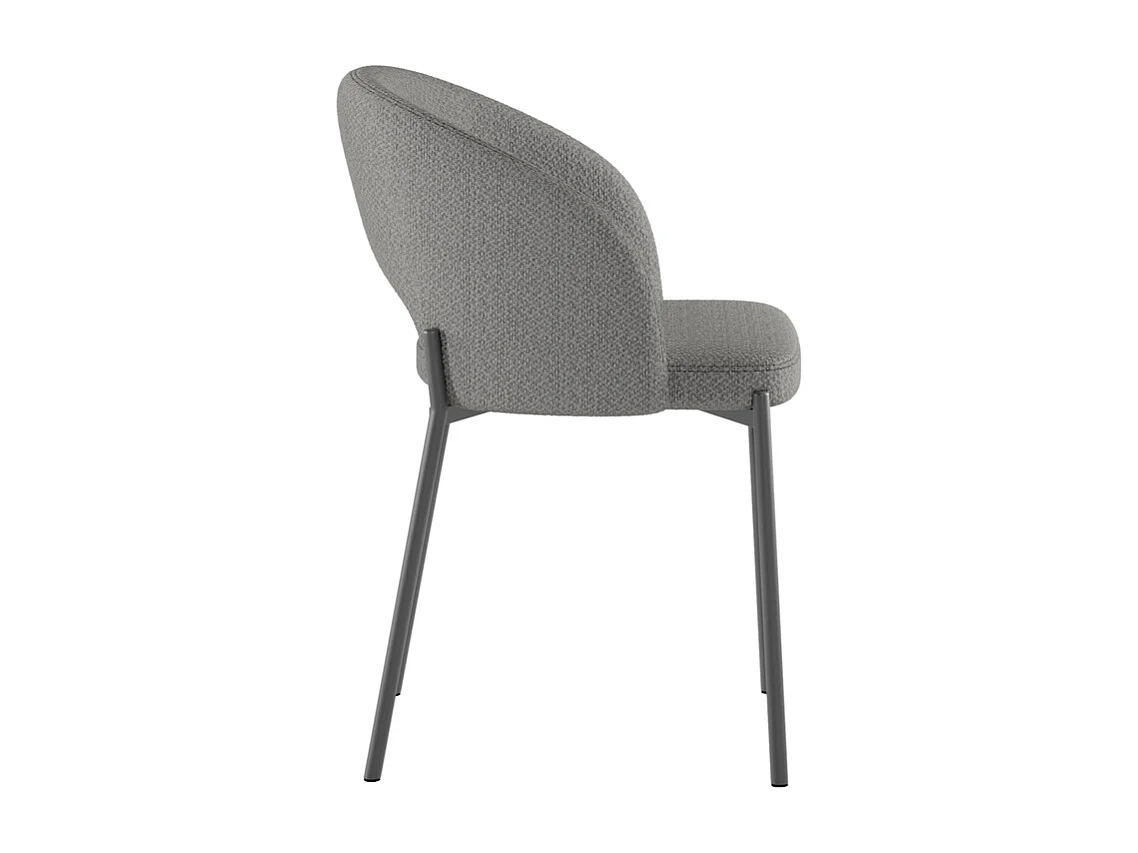 Greta Chaise en tissu gris 2 pcs