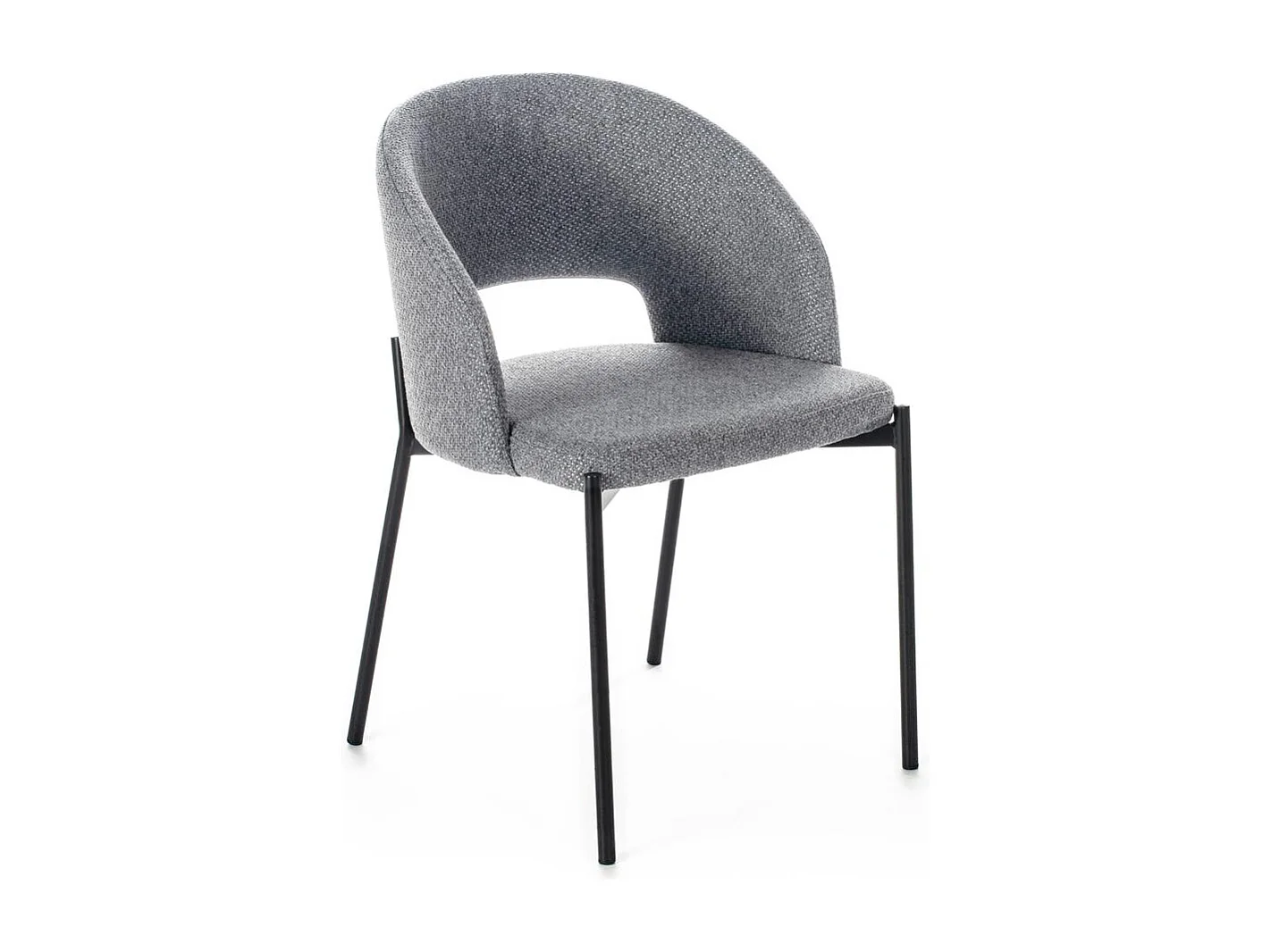 Greta Chaise en tissu gris 2 pcs