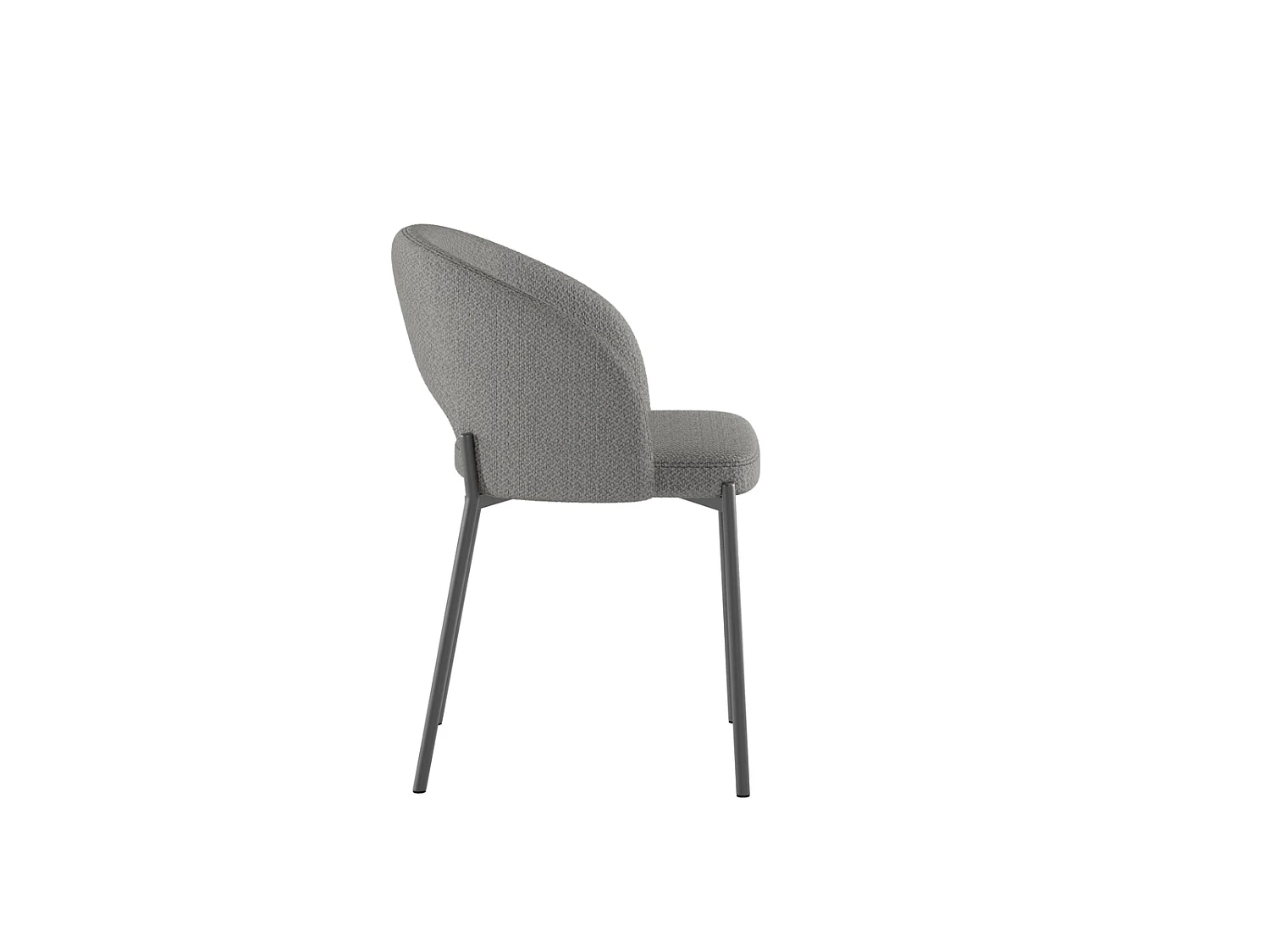Greta Chaise en tissu gris 2 pcs