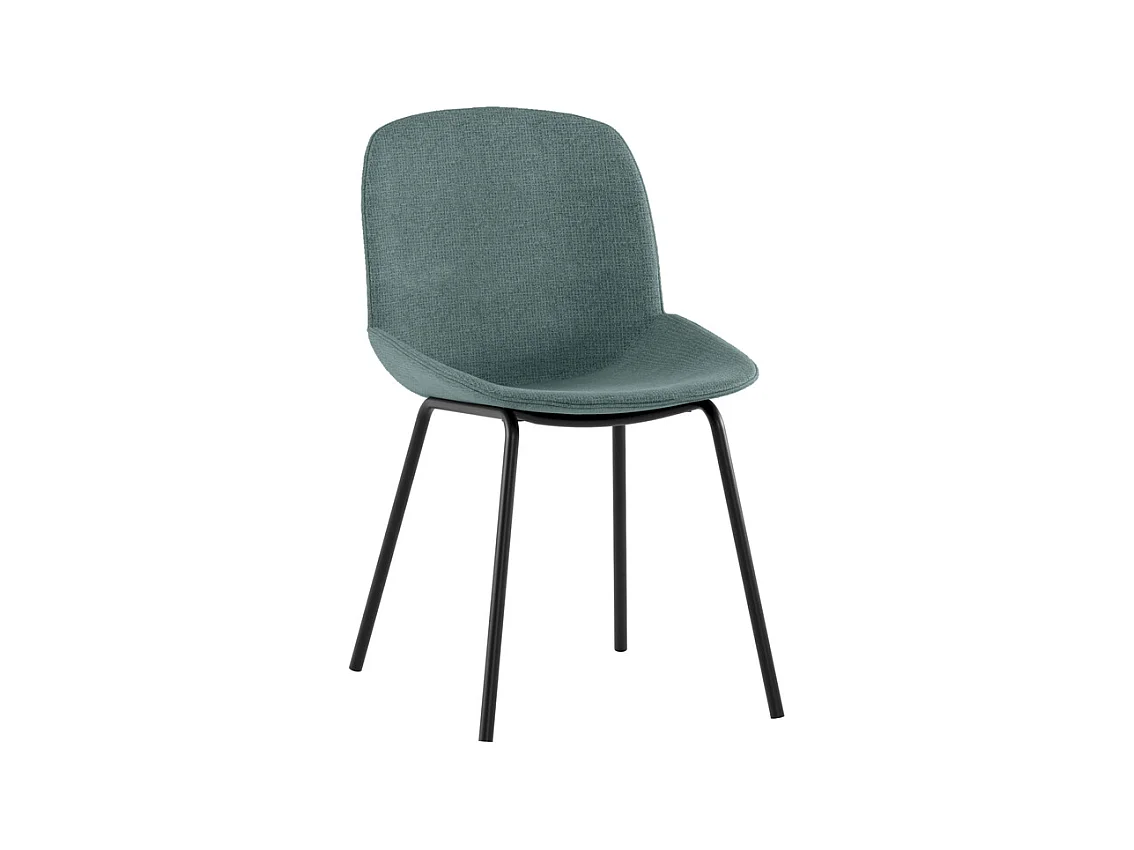 Eva - Blauer Stoffstuhl 4-tlg