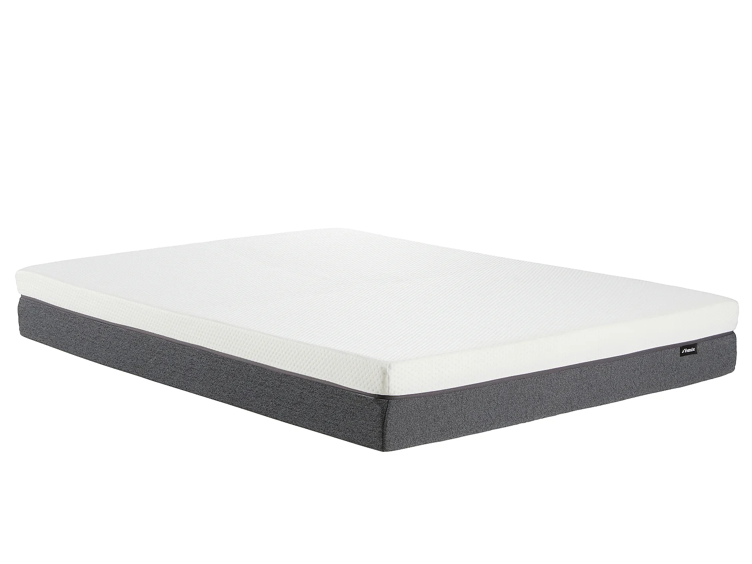 Ensemble 180 x 200 cm sommier coffre naturel clair + matelas hybride ressorts ensachés accueil mémoire de forme et mousse 7 zones déhoussable ép.25cm - KEPUR de YSMÉE
