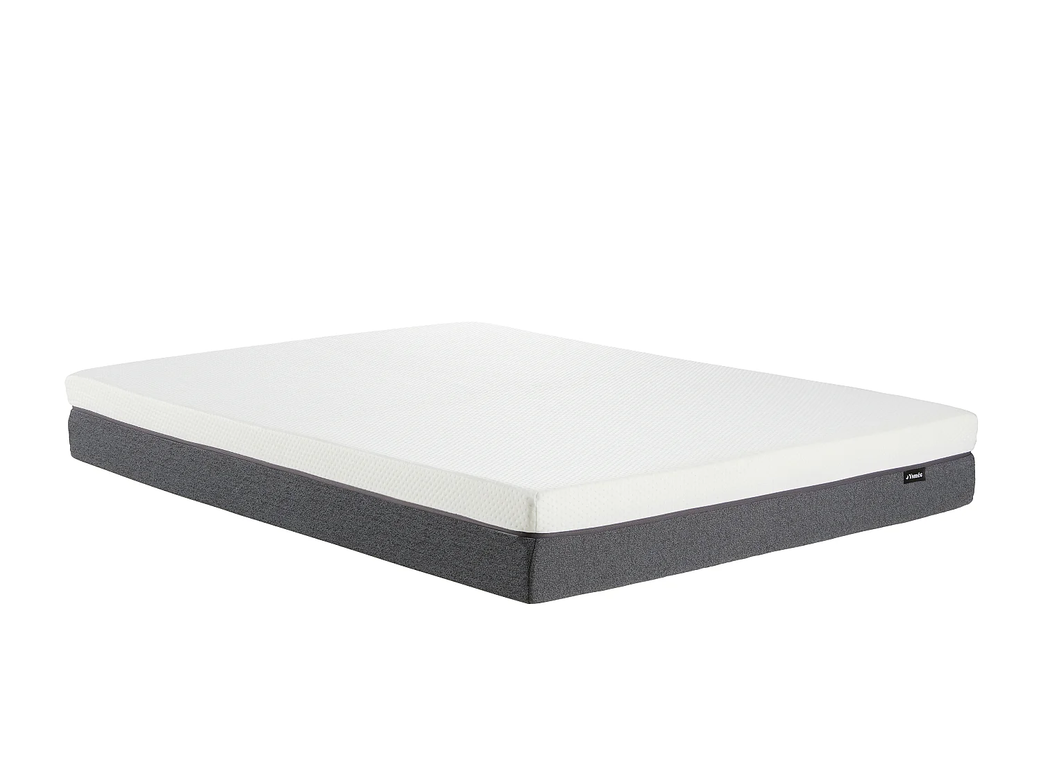 Ensemble 180 x 200 cm sommier coffre naturel clair + matelas hybride ressorts ensachés accueil mémoire de forme et mousse 7 zones déhoussable ép.25cm - KEPUR de YSMÉE