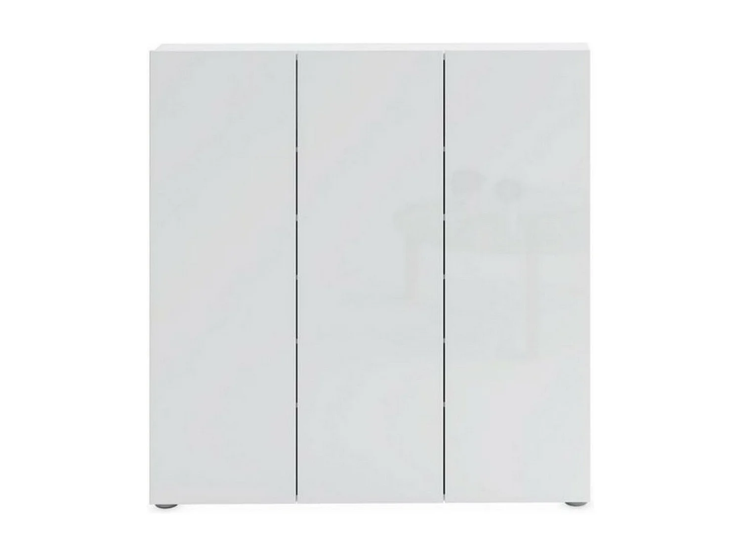 Étagère à Chaussures Espace, Blanc, 110x115x19 cm, Seven Design