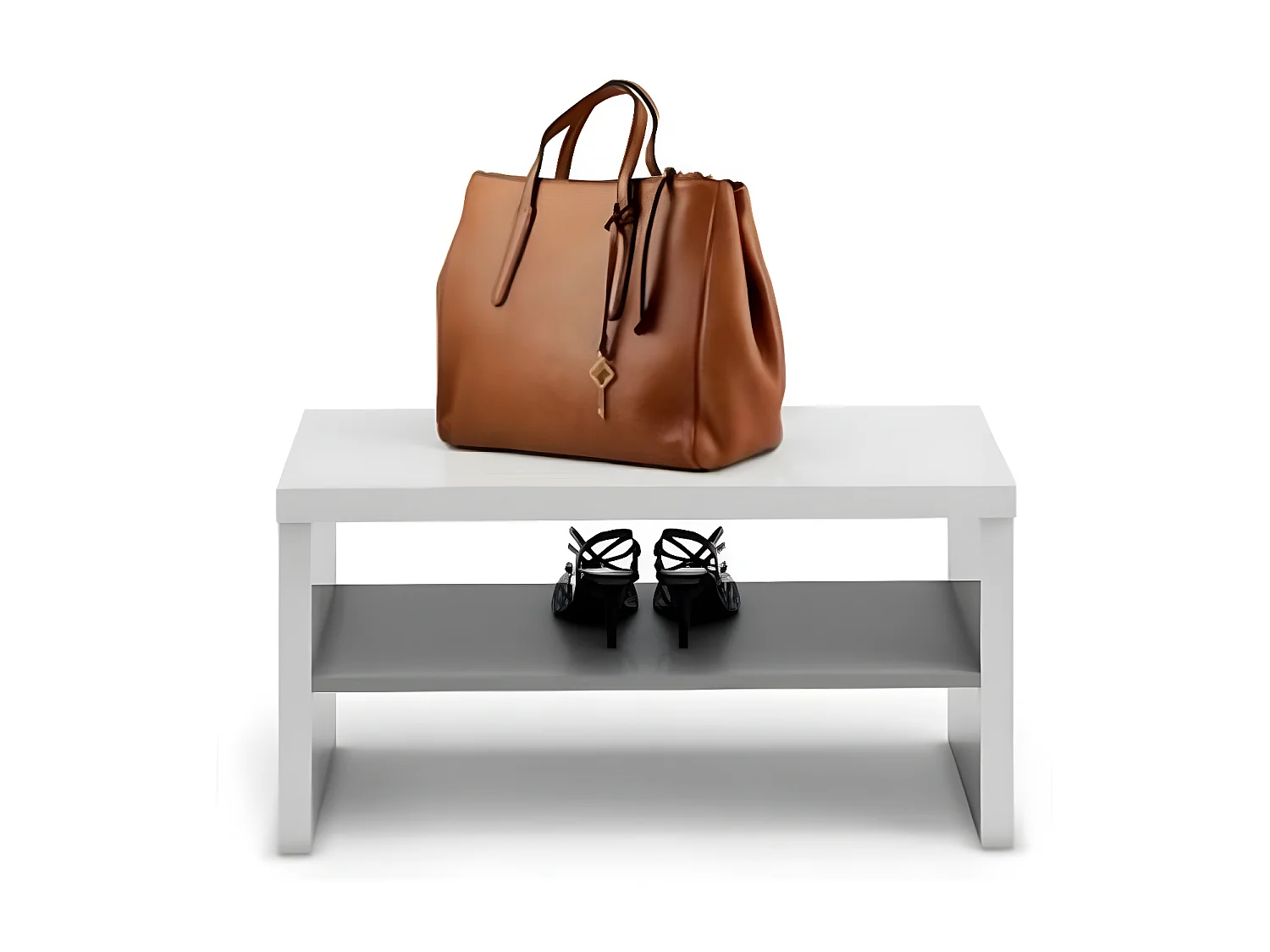 Ławka Artium, Biały, 80x40x40 cm, Seven Design