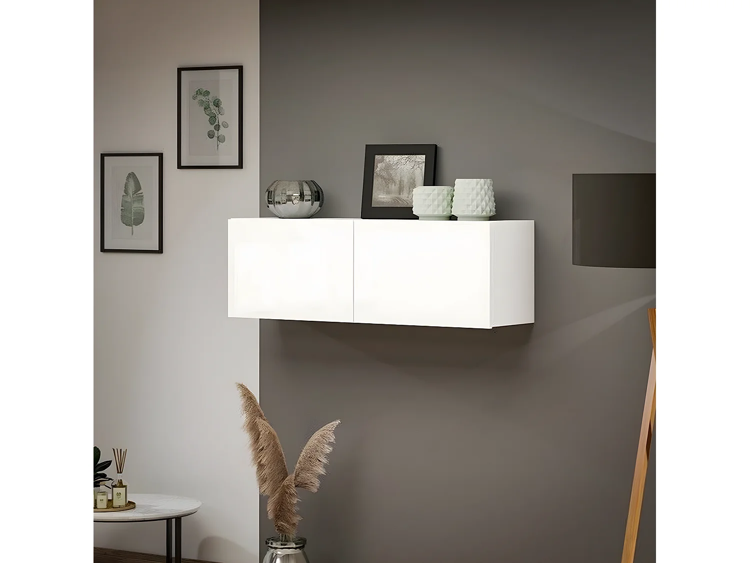 Unidade de Parede Mister, Branco, 112x37x39 cm, Seven Design