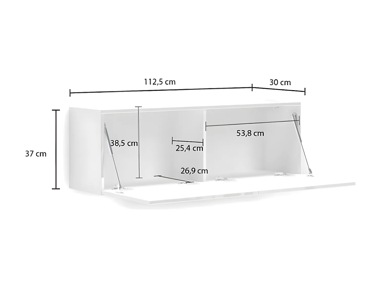 Unidade de Parede Mister, Branco, 112x37x39 cm, Seven Design