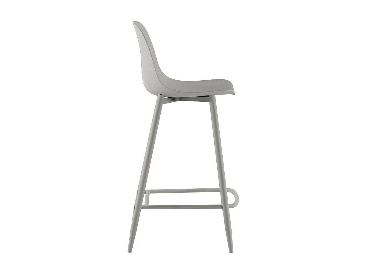 Frida Tabouret en polypropylène blanc Lot de 2 pcs