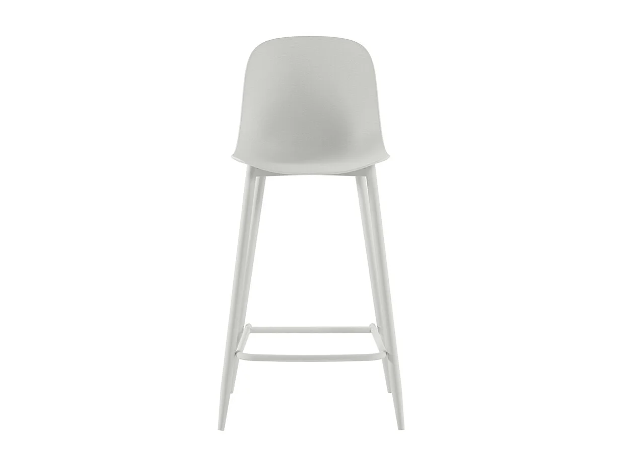 Frida Tabouret en polypropylène blanc Lot de 2 pcs