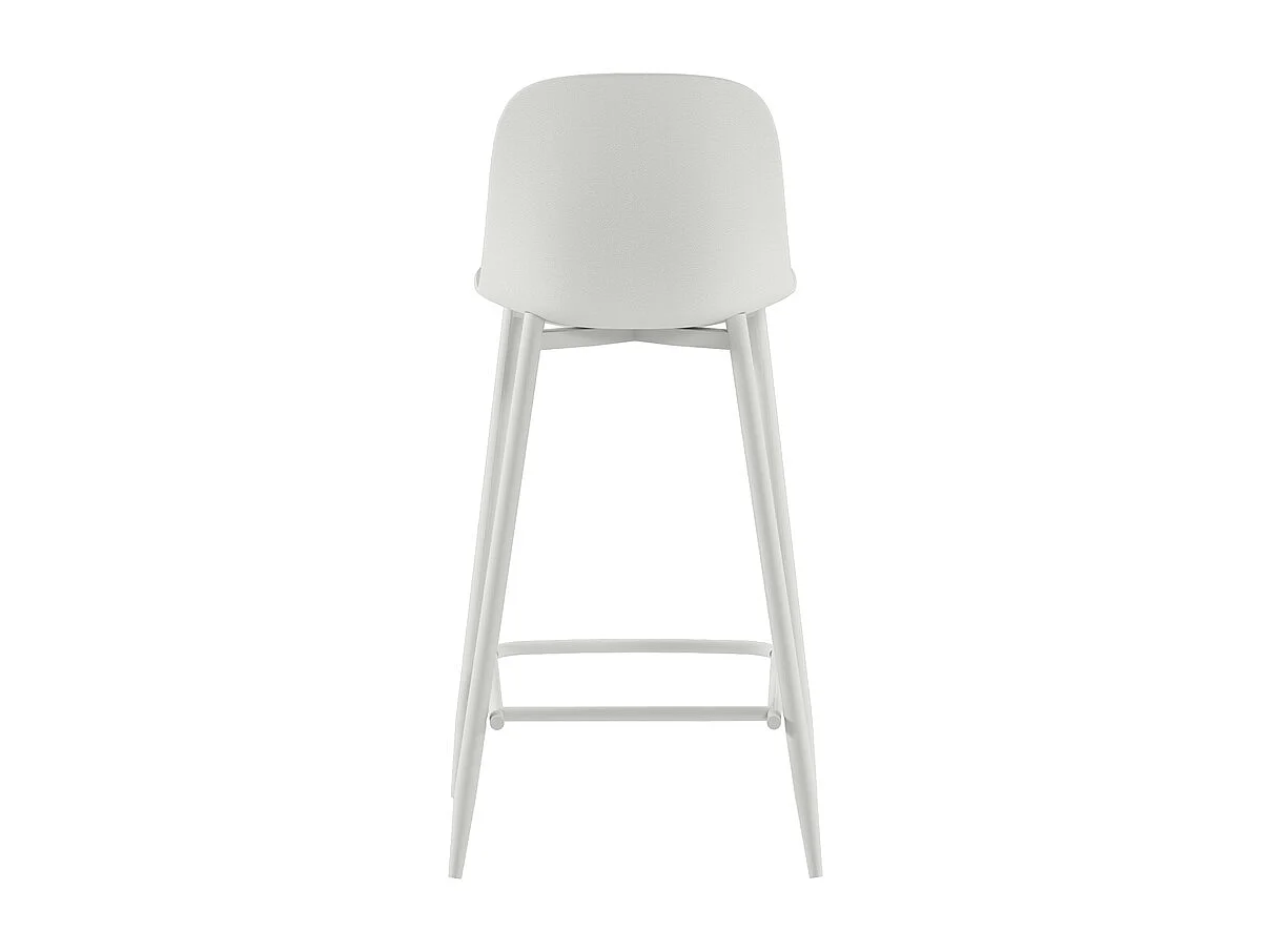 Frida Tabouret en polypropylène blanc Lot de 2 pcs