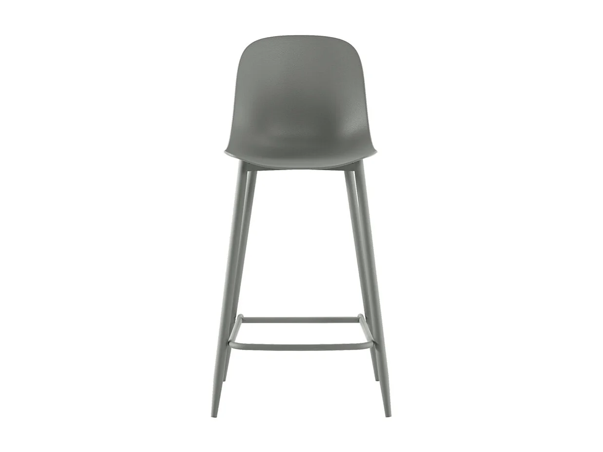 Frida Tabouret en polypropylène gris Lot de 4 pcs