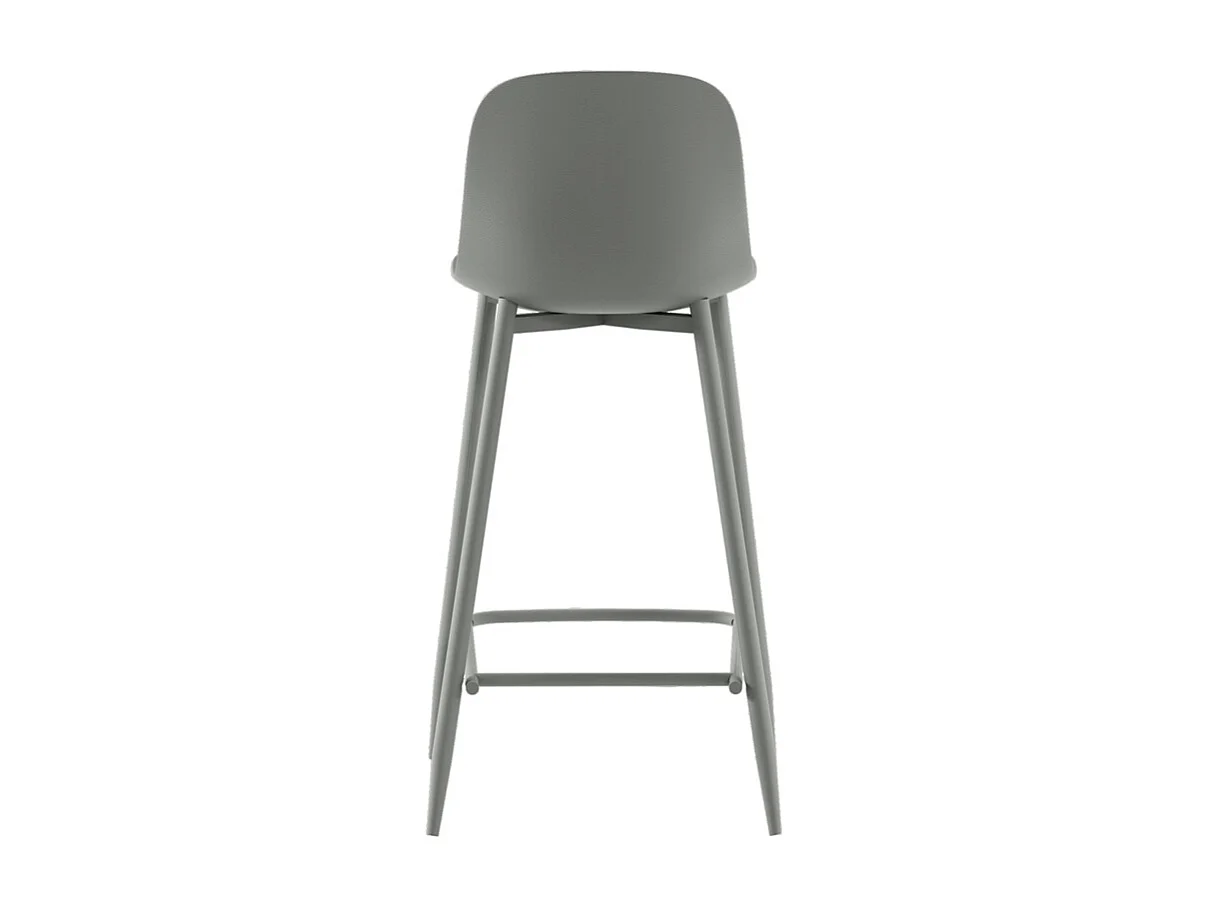Frida Tabouret en polypropylène gris Lot de 4 pcs