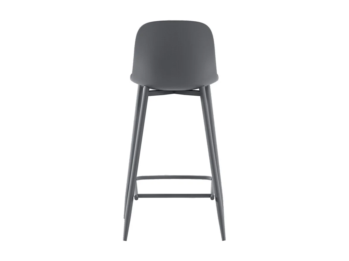 Frida - Taburete de polipropileno gris oscuro - Juego de 4