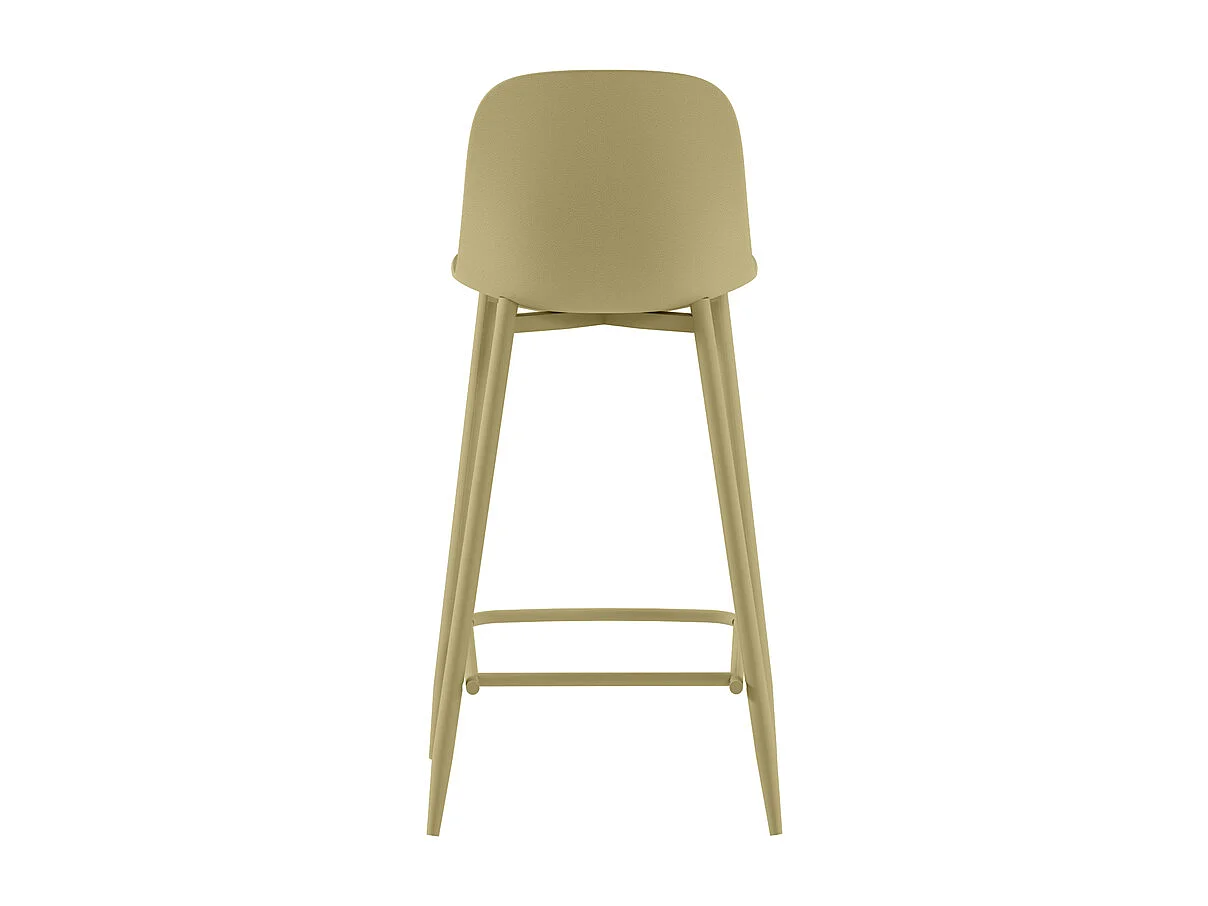 Frida Tabouret en polypropylène jaune Lot de 2 pcs
