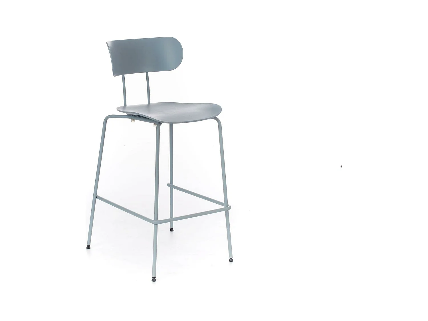 Sam Tabouret en polypropylène bleu Lot de 4 pcs