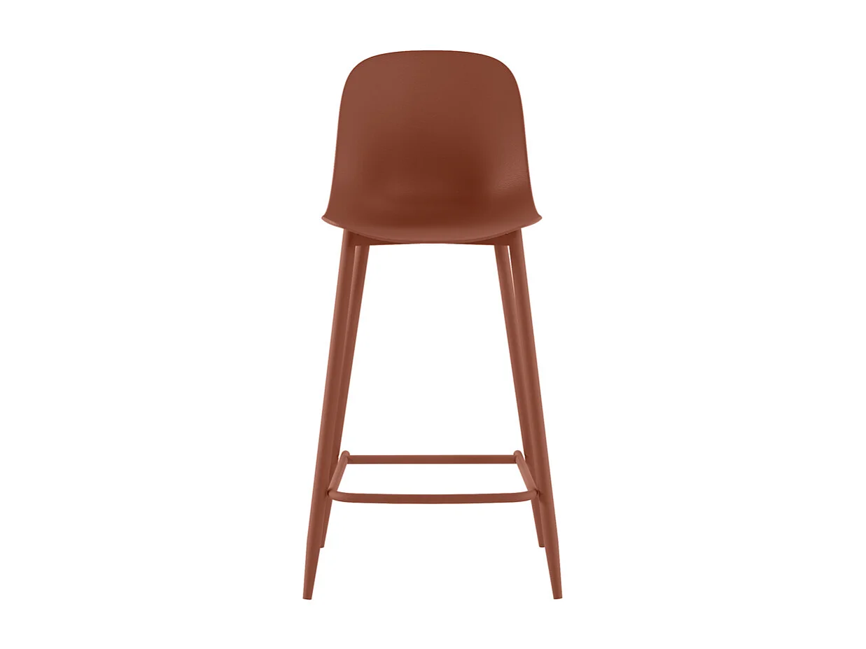 Frida Tabouret en polypropylène rouille Lot de 2 pc