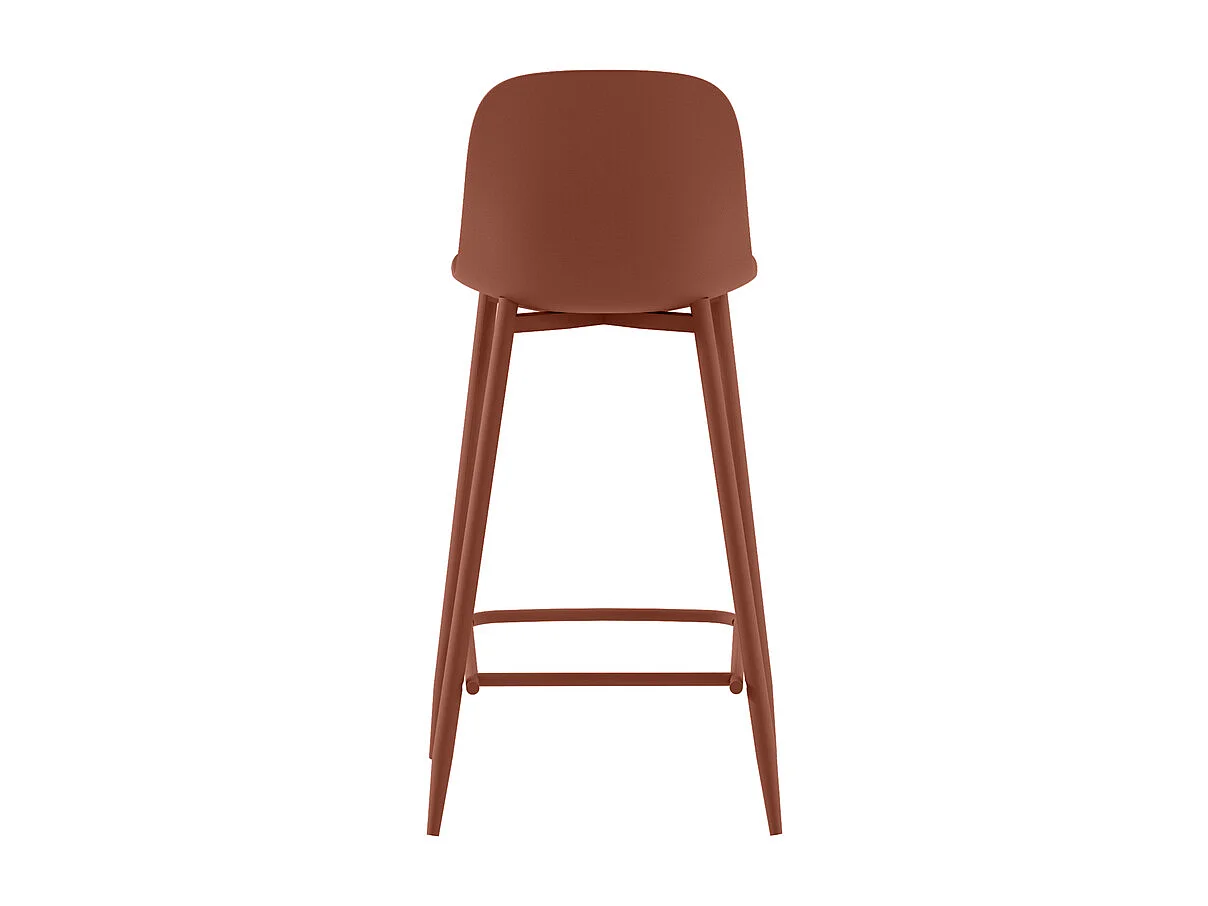 Frida Tabouret en polypropylène rouille Lot de 2 pc