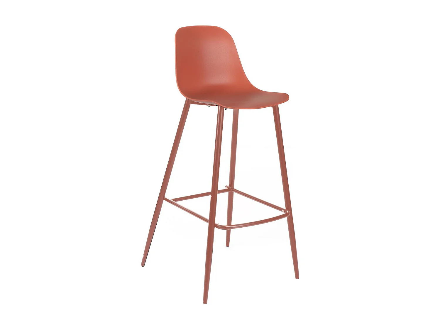 Frida Tabouret en polypropylène rouille Lot de 2 pcs