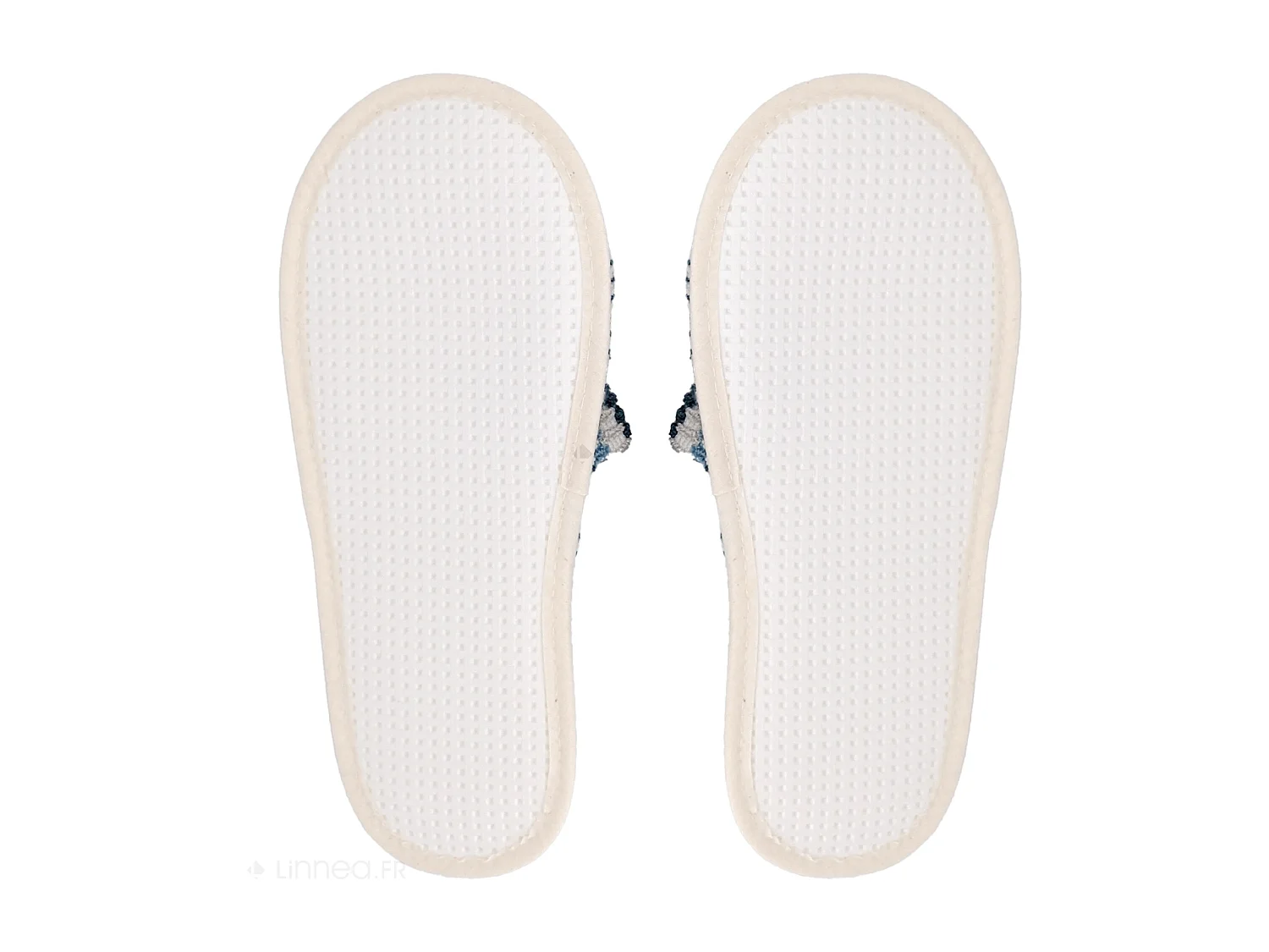 Chaussons à rayures taille L/XL coton collection BREEZE bleu