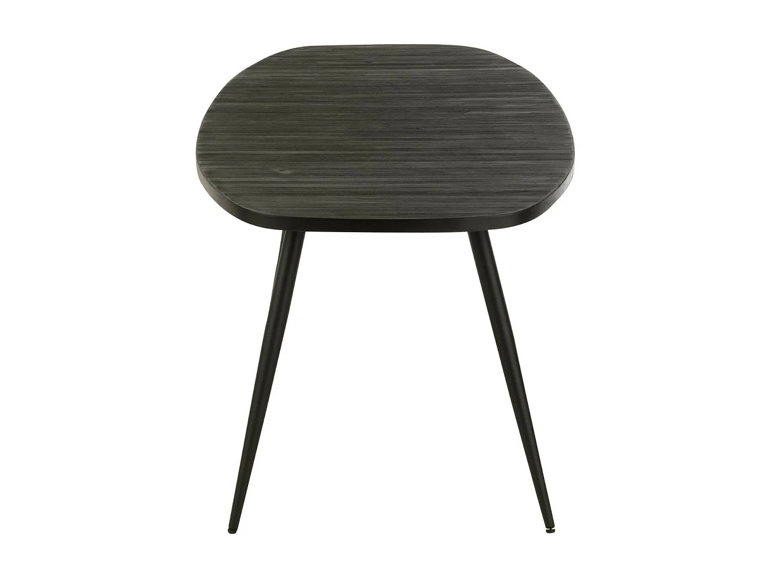 Table à Manger Ovale en Bois "Teck" 200cm Noir