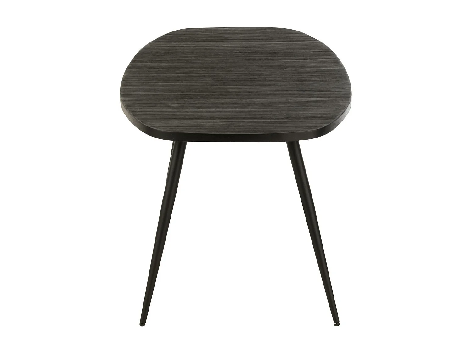 Table à Manger Ovale en Bois "Teck" 200cm Noir