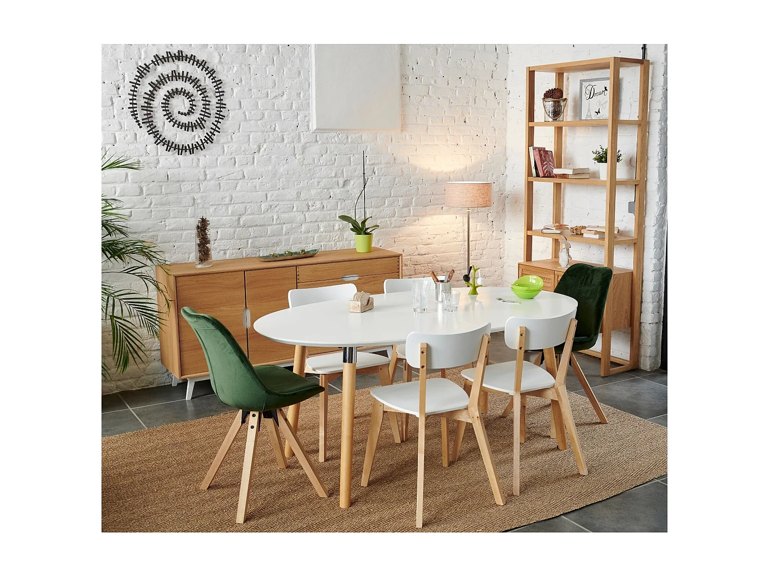 Table de salle à manger ovale extensible L170/270 - SVEN