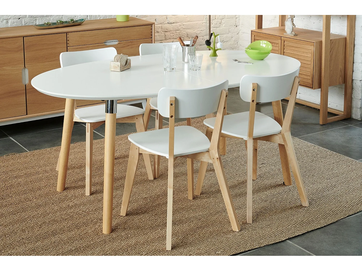 Table de salle à manger ovale extensible L170/270 - SVEN