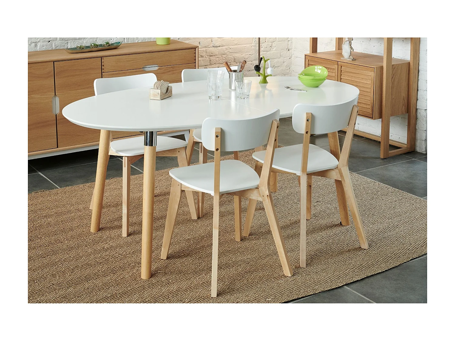 Table de salle à manger ovale extensible L170/270 - SVEN