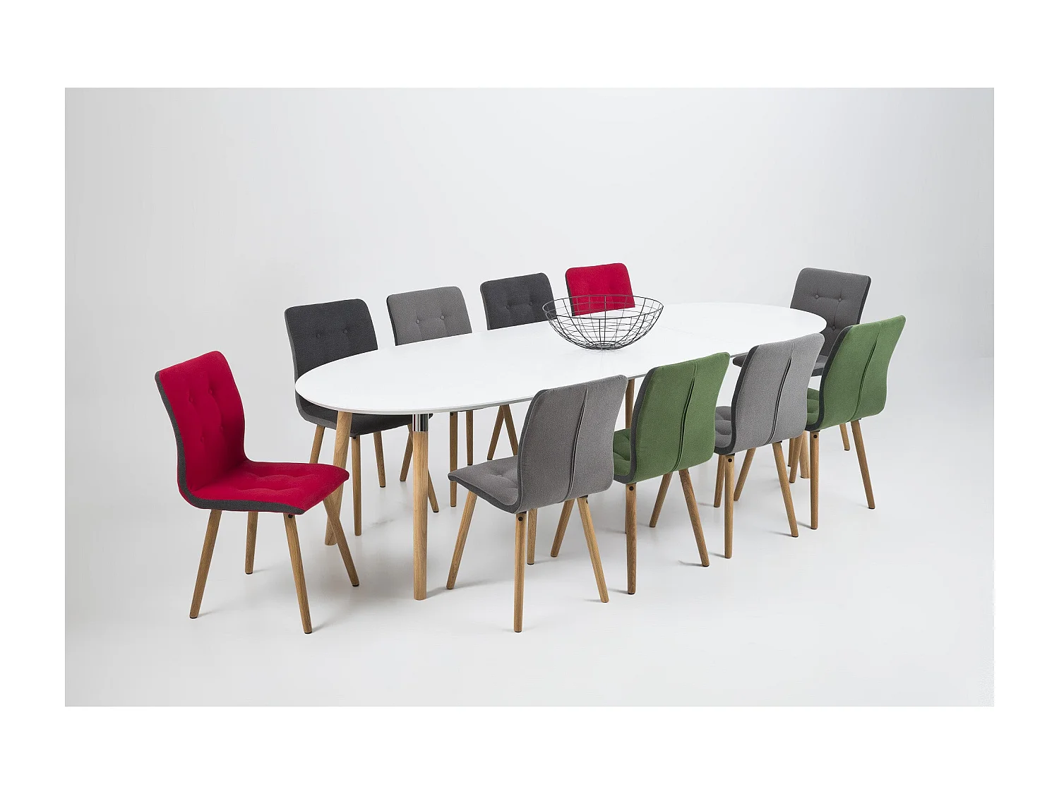 Table de salle à manger ovale extensible L170/270 - SVEN