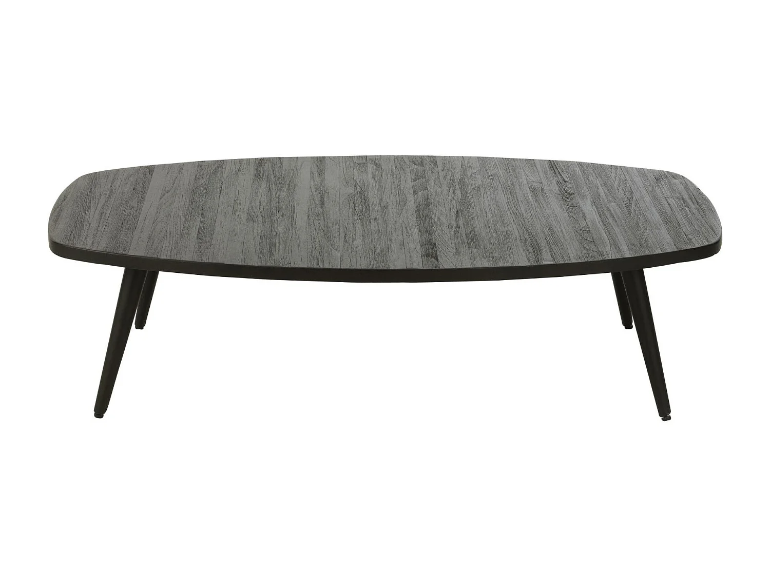 Table Basse en Bois "Teck" 120cm Noir