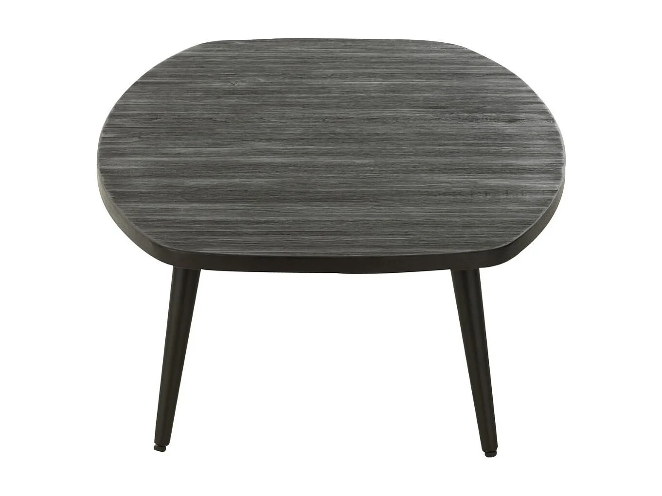 Table Basse en Bois "Teck" 120cm Noir
