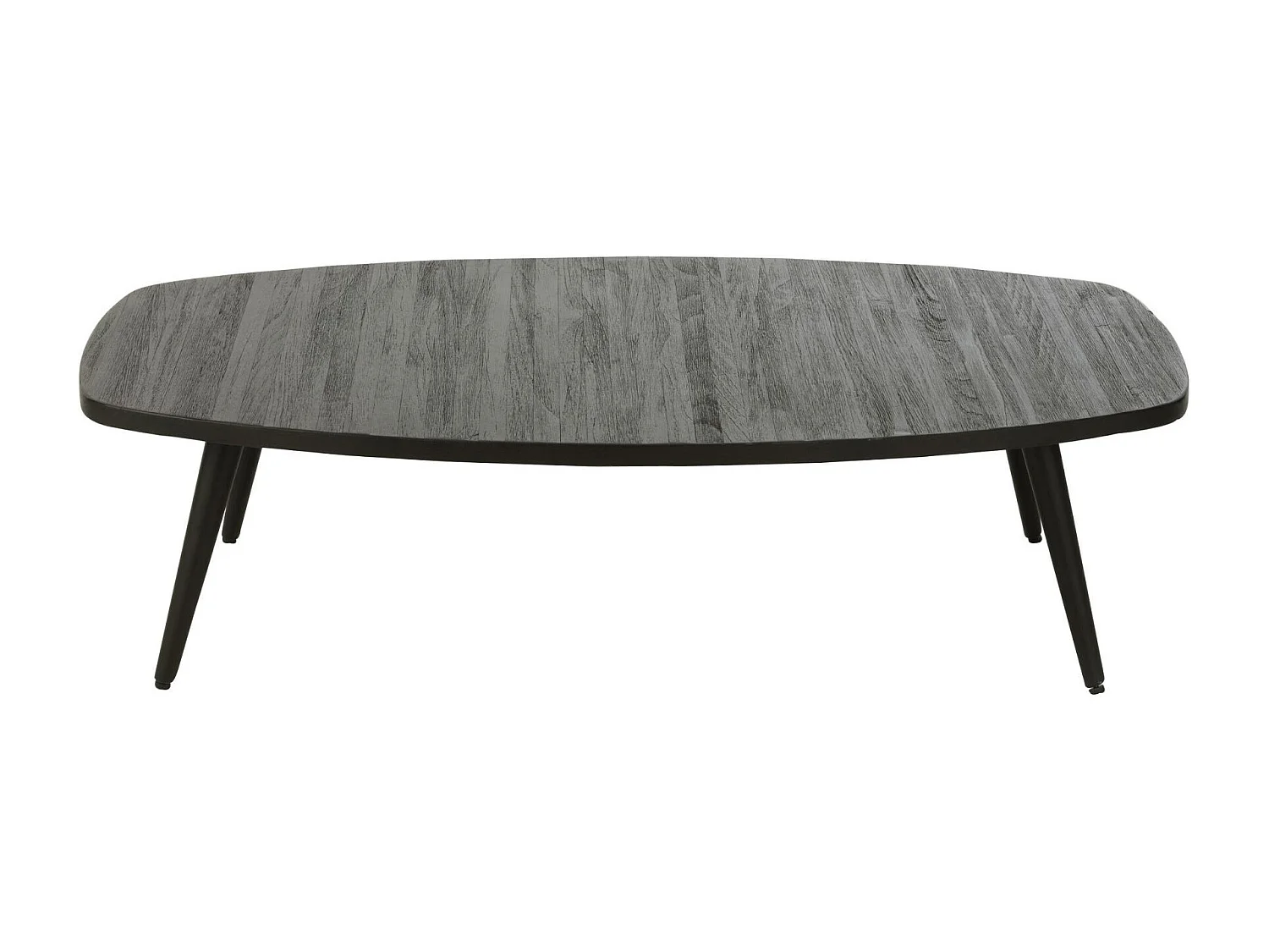Table Basse en Bois "Teck" 120cm Noir